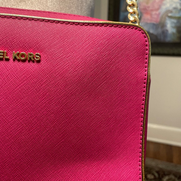 Michael Kors Collection Cross Body Bag Leather/brass PRISTINE - Picture 3 of 9